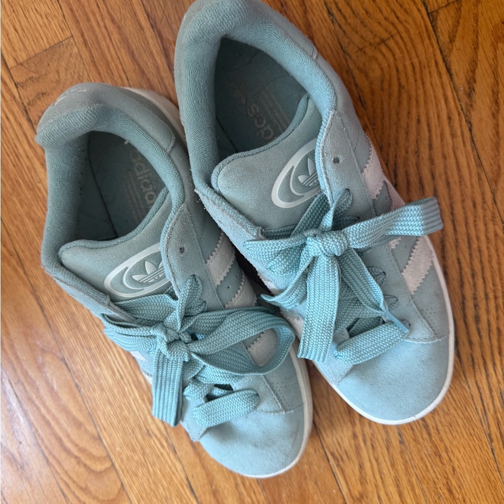 Adidas Mint Green and White campus